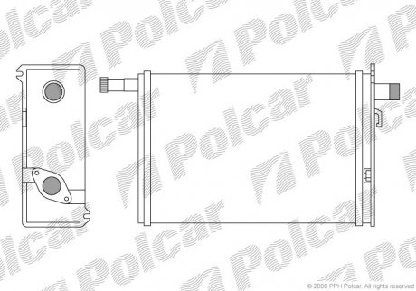 6022N8-1 Polcar Радиатор обогрева Opel Vivaro/ Renault Trafic I/II