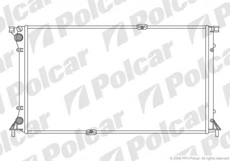 602608A4 Polcar Радіатор охолодження Renault Trafic 2.5 dCi 02- (+AC)