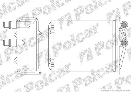 6026N8-1 Polcar Радиатор печки Opel Vivaro Renault Trafic 1.9D-2.5D 03.01-