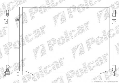 6027K8C3S Polcar Радіатор кондиціонера Opel Vivaro A Renault Trafic II 1.9D/2.0/2.0D 08.01-