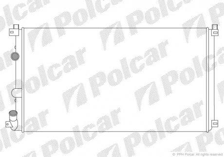 604208A1 Polcar Радіатор Renault Master II 2.5 dCi 03-