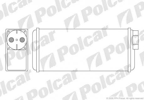 6900N8-1 Polcar Радиатор печки Skoda Favorit, Favorit Forman, Felicia I, Felicia Ii Vw Caddy Ii 1.3/1.9D 06.88-04.02