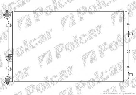 691308-2 Polcar Радиатор охлаждения Skoda Fabia 1.0-2.0 08.99-