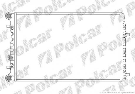 691308A5 Polcar Радиатор охлаждения Skoda Fabia 1.0-2.0 08.99-