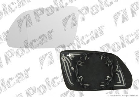 6922546E Polcar Стекло зеркала левое Skoda Octavia 04- /VW Polo 05-