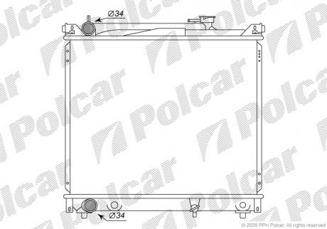 742408-3 Polcar Радиатор охлаждения Suzuki Vitara 2.0 V6 90-98