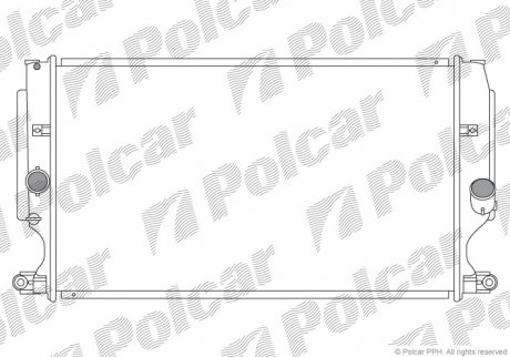 811608-4 Polcar Радиатор охлаждения Toyota Avensis/Auris/Verso 1.6-2.2D 08-