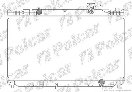 813608-2 Polcar Радиатор охлаждения Toyota Camry 01-06 (+/-AC)