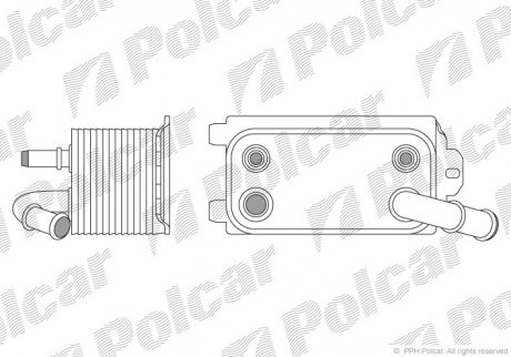 9071L8-1 Polcar Масляный радиатор Landrover/Range Rover Evoque/Volvo S60/V60(10-)D2