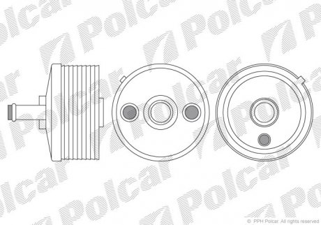 9513L8-2 Polcar Радиатор масляный Skoda/VAG/Audi/Seat 1.6-2.0 (AKП 6 ступ.).) 02-14