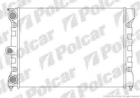 953408A1 Polcar Радиатор VW Golf/ Jetta / Passat II 82-88, Polo II 81-83