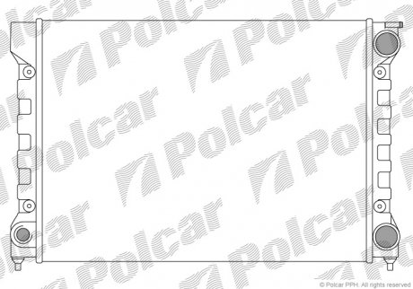 953408A2 Polcar Радіатор VW Golf II 1.6 83-91