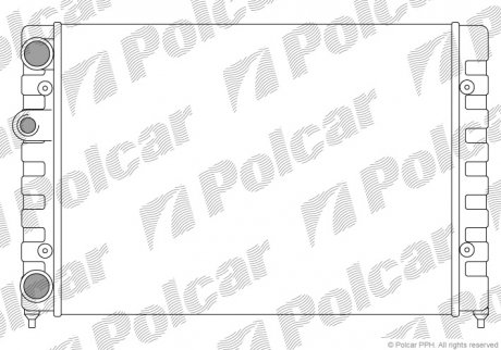 953808A1 Polcar Радиатор охлаждения VW Golf 1.4 91-97/Vento 92-98