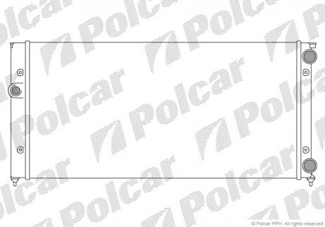 953808B4 Polcar Основний радіатор Vw Golf III, Vento 1.6-2.0 11.91-09.02