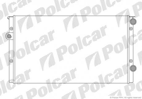 953808B5 Polcar Радіатор основний VW Golf III, Vento 1.9D,TDI 91-