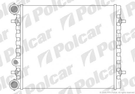 954108A1 Polcar Радіатор Skoda Octavia 1.4/1.6 09.96-