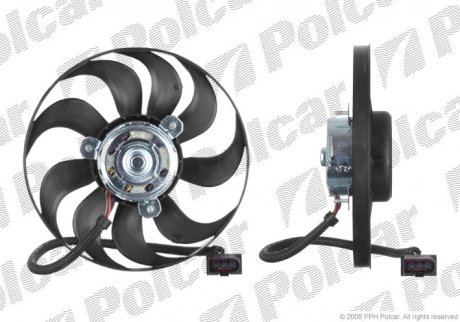 954123U1 Polcar Вентилятор радиатора VW Golf 4/Bora/Octavia