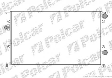 954608A7 Polcar Радиатор охлаждения VW Passat 1.9D (B3) 91-93