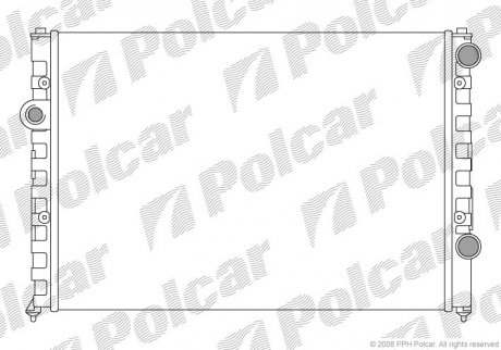 954708A1 Polcar Радіатор VW Passat IV 1,6-2,0 (94-)