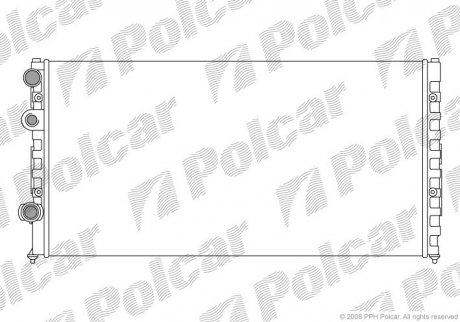 954708A2 Polcar Радиатор охлаждения VW Passat 1.6-2.9 02.88-05.97