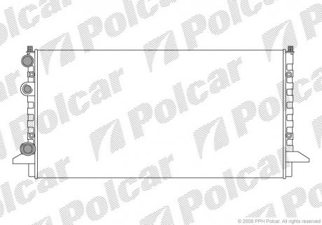 954708A3 Polcar Радиатор охлаждения VW Passat 1.9D/TD/TDI 10/93-9/96 (AAZ/1Z)