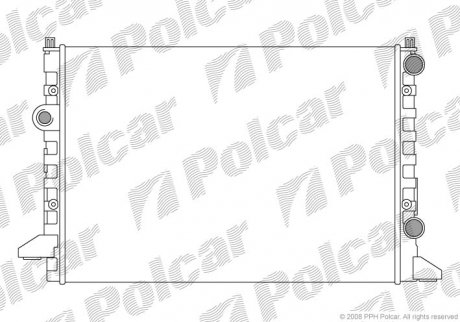 954708A4 Polcar Радиатор двигателя VW Passat, Passat Variant 1,6/1,8/2,0/1,9Tdi 02.88-