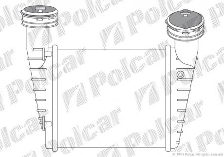 9548J8-5 Polcar Радиатор интеркулера VAG Superb/Passat 1.9Tdi/2.0Tdi 2001-