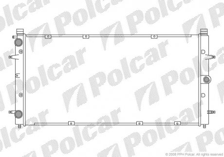 956608A2 Polcar Радиатор охлаждения двигателя VW T4 1.8-2.5TD