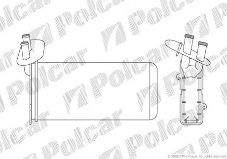 9566N8-2 Polcar Радиатор печки VW T4 1.8-2.8/D 90-