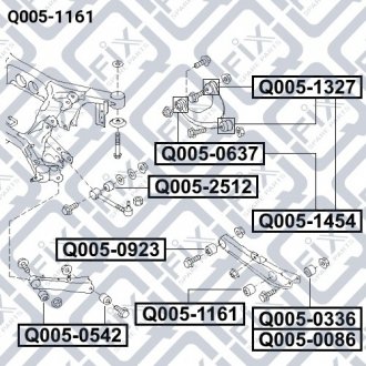 Q0051161 Q-fix Сайлентблок задньої поперечної тяги