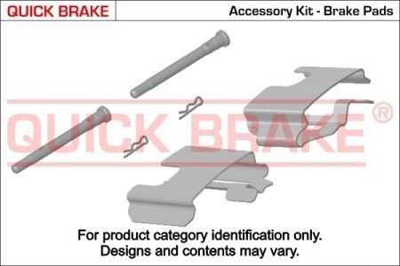 109-1124 QUICK BRAKE Планка супорта (переднього) прижимна (к-кт) Mazda 121/323 89-94 (Sumitomo) QUICK BRAKE 109-1124