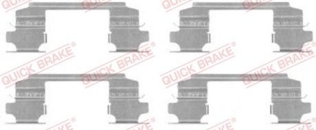 109-1686 QUICK BRAKE Планка супорта (переднього) прижимна (к-кт) Nissan X-Trail 01-13 (Akebono) QUICK BRAKE 109-1686