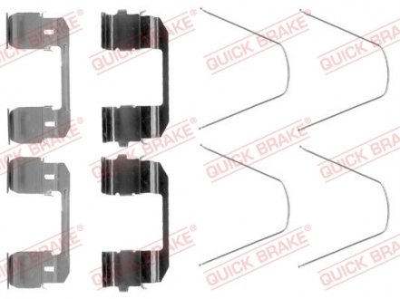 109-1743 QUICK BRAKE Планка супорта (переднього) прижимна (к-кт) Honda CR-V 01-07 (Akebono) QUICK BRAKE 109-1743