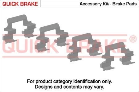 109-1826 QUICK BRAKE Монтажный к-кт тормозных колодок