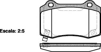 0434 54 REMSA Тормозные колодки дисковые зад. Jeep Commander, Grand Cherokee III 3.0Crd-5.7 06.05-12.10