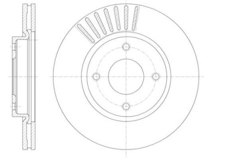 61410.10 REMSA Диск тормозной NISSAN TIIDA 1.5-1.8 07-, CUBE 1.5 1.6 2010 - передн. (выр-во REMSA)