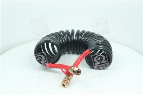 Шланг витой М22x1,5 (черный, красный наконечник) 7 м. (RIDER) RD 01.01.41