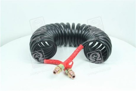 Шланг витой М16x1,5 (черный, красный наконечник) 7 м. (RIDER) RD 01.01.45