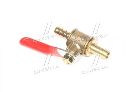 Кран шаровой латунный со штуцером (елка) 6х6 (RIDER) RD 57.37.01