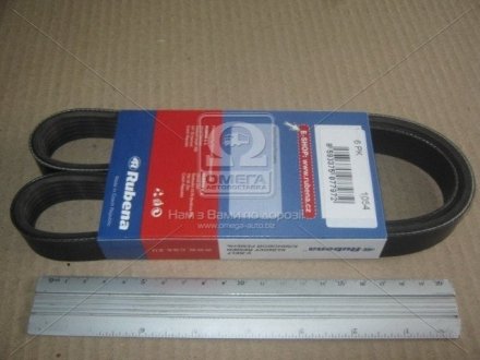6PK-1054 Rubena Ремінь 6РК-1054 вентилятора УАЗ 452 (дв.4091) (вир-во Rubena)