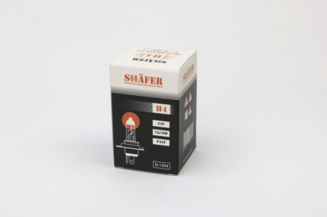 SL1204 SHAFER Лампа галогенова H4 24V 75/70W P43T (картонна упаковка 1шт)