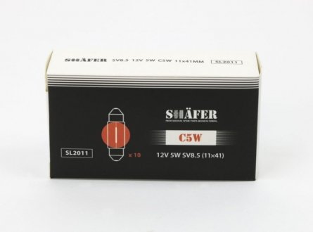 SL2011 SHAFER Лампа 12V C5W 5W SV8.5-8 (11x41)