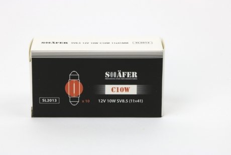 SL2013 SHAFER Лампа (C10W) 12V 10W SV8.5 (11x41mm)