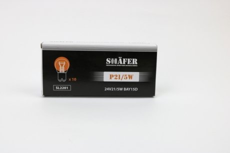 SL2201 SHAFER Лампа накаливания 24V21/5W P21/5W BAY15D (картонная упаковка по 10шт))