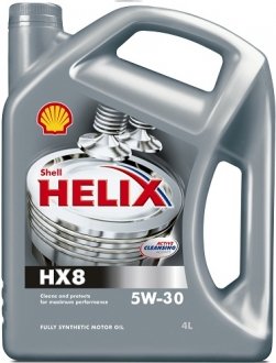 550040422 SHELL Олія моторна Shell Helix HX8 Synthetic 5W-30 (4 л)