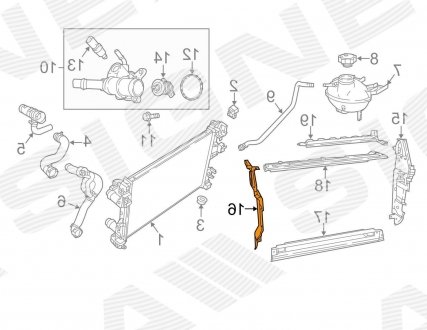 PCR33311AR Signeda Дефлектор воздушный JEEP COMPASS, 17 -