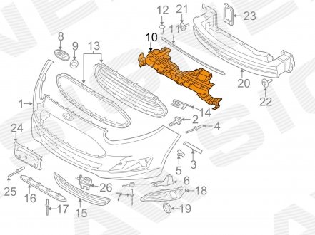 PFD30007CA Signeda Дефлектор радиатора FORD FIESTA, 13 - 17