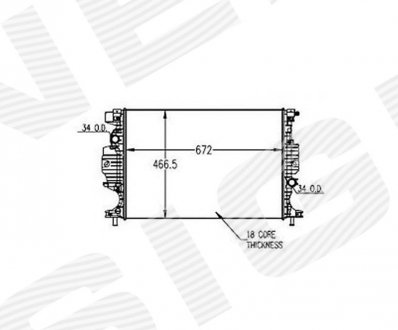 RA13321 Signeda Радіатор FORD FUSION, 13 - 17