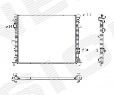 RA13554Q Signeda Радиатор FORD EDGE, 15 - 18