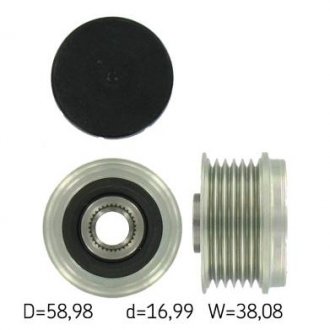 SKF FIAT ремінний шків генератора Doblo 1.3 JTD VKM 03207